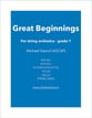 Great Beginnings Orchestra sheet music cover